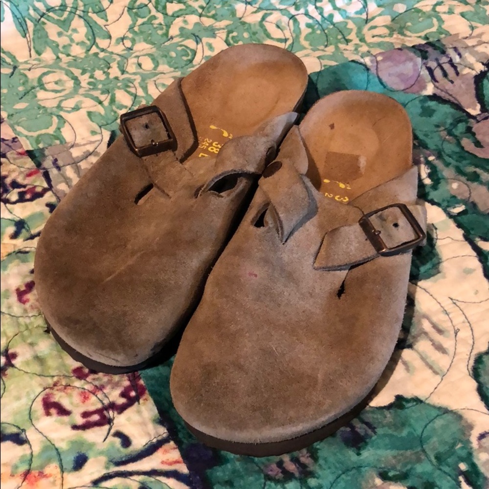 Birkenstock Boston Suede Clogs Size 38